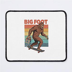 Bigfoot holding beer skateboard Mouse Pad