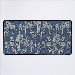 Bigfoot & Friends in Dark Blue Desk Mat