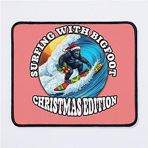Surfing with Bigfoot the Christmas Edition Mouse Pad