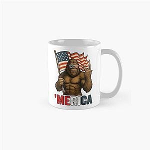 Bigfoot America Rock Flag Patriotic 4th Of July Classic Mug