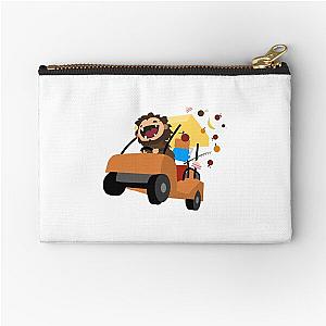 Bigfoot Sasquatch Golfer Zipper Pouch