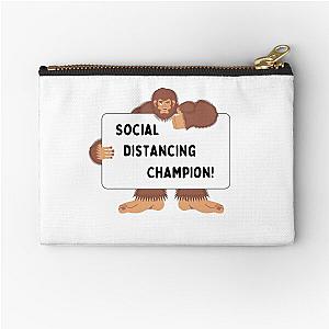 Funny Bigfoot social distancing champion Zipper Pouch becomes 
Funny Bigfoot social distancing champ Zipper Pouch