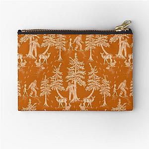 Orange Bigfoot Friends Zipper Pouch