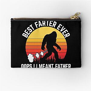 Funny Bigfoot Sasquatch Fathers Day Best Farter Ever Father Zipper Pouch