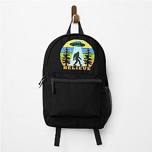 Bigfoot UFO alien Believe Backpack