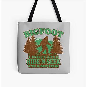 Bigfoot Champion Vintage Distressed All Over Print Tote Bag