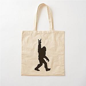Funny Bigfoot Rock and Roll for Sasquatch Believers Cotton Tote Bag cleaner andBetter