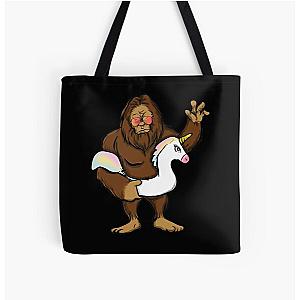 Bigfoot Pool or Beach Party All Print Tote Bag