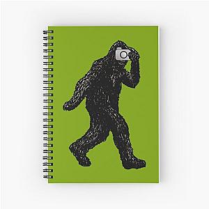 Bigfoot with Camera Funny Sasquatch Selfie Portrait Spiral Notebook