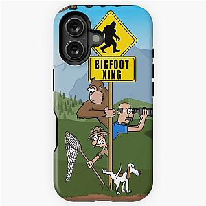 Bigfoot Xing Cartoon Searching for Bigfoot iPhone Case