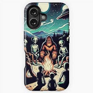 Cozy Campfire Bigfoot And Aliens Ufo Believe iPhone Case