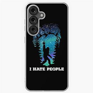 Bigfoot Middle Finger I Hate People Sasquatch funny Samsung Galaxy Soft Case