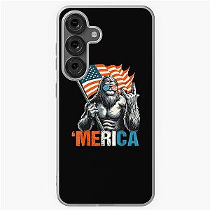 American Bigfoot Holding Flag USA 4th of July Samsung Case