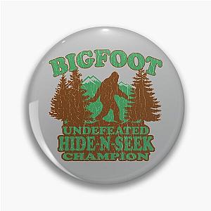Bigfoot Hide Seek Champion (vintage distressed) Pin