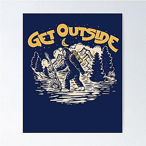 Get Outside Hiking Bigfoot Mountains Poster