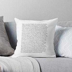 Lyrics to Big Time Rush   	 Throw Pillow RB2711