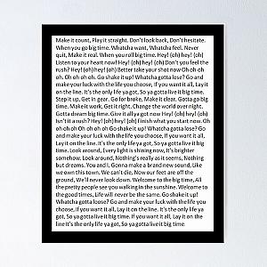 Lyrics to Big Time Rush Poster RB2711