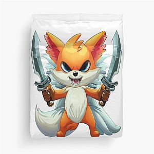 Fox bust up ready to fight Duvet Cover