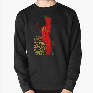 Official Billie Eilish Red Photo Neon Black T-Shirt Pullover Sweatshirt RB1210