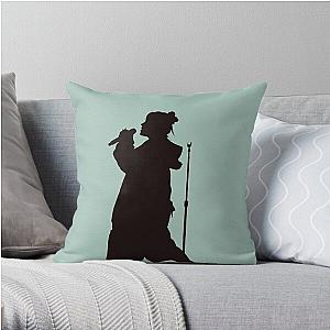 Black Awesome Silhouette Billie Throw Pillow RB1210