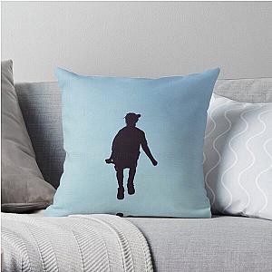 Black Awesome Silhouette Billie Throw Pillow RB1210