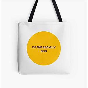 Billie  Bad guy| Perfect Gift|billie eilish gift All Over Print Tote Bag RB1210