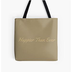 Happier than ever Billie eilish tan beige blonde  All Over Print Tote Bag RB1210