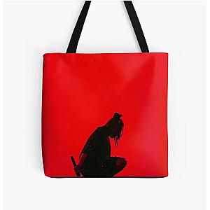 Black Awesome Silhouette Billie All Over Print Tote Bag RB1210