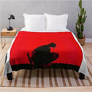 Black Awesome Silhouette Billie Throw Blanket RB1210