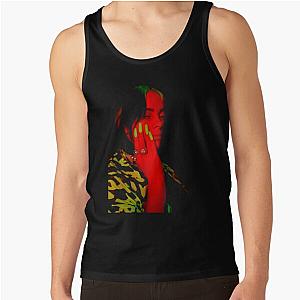 Official Billie Eilish Red Photo Neon Black T-Shirt Tank Top RB1210