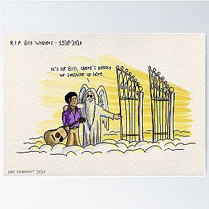 RIP Bill Withers Cartoon Poster