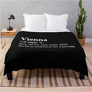 Billy Joel Aesthetic Quote Lyrics Vienna Black Throw Blanket