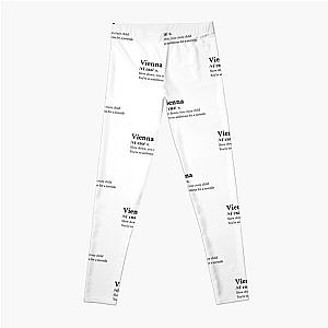 Billy Joel Aesthetic Quote Lyrics Vienna Leggings