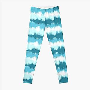 "Piano Man" by Billy Joel Sound Wave Pattern Design Blue Leggings