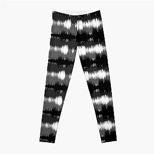 "Piano Man" by Billy Joel Sound Wave Pattern Design Black and White Leggings