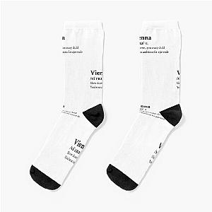 Billy Joel Aesthetic Quote Lyrics Vienna Socks