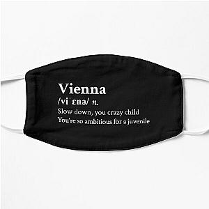 Billy Joel Aesthetic Quote Lyrics Vienna Black Flat Mask