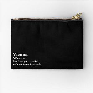 Billy Joel Aesthetic Quote Lyrics Vienna Black Zipper Pouch