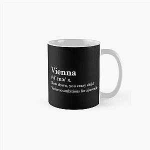 Billy Joel Aesthetic Quote Lyrics Vienna Black Classic Mug