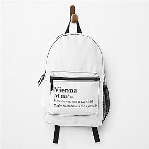 Billy Joel Aesthetic Quote Lyrics Vienna Backpack