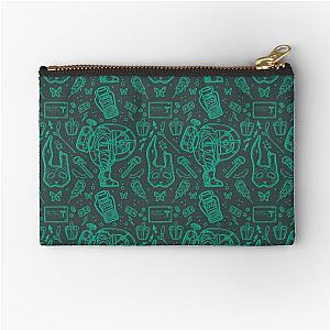 Bioshock Rapture Items Pattern Blue Zipper Pouch