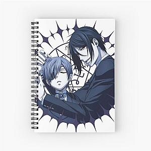 Black Butler Sebastian and Ciel Pentagram Spiral Notebook