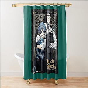 black butler blue   Shower Curtain