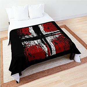 Trve (True) Norwegian Black Metal - Norwegian satanic flag Comforter