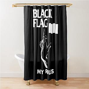 Black Flag For Fans Shower Curtain