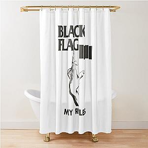 The Great Music Rock Metal Black Flag Band ivelhaf Shower Curtain