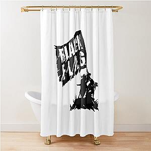 Black Flag Band Shower Curtain