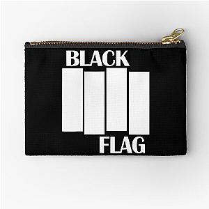 Black Flag America Rock Bands Music Black Retro Vintage Zipper Pouch