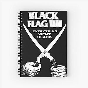 The Great Music Rock Metal Black Flag Band ivelhaf Spiral Notebook