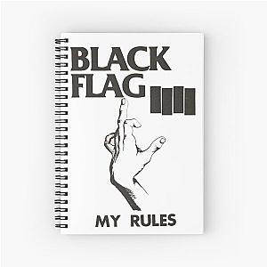 The Great Music Rock Metal Black Flag Band ivelhaf Spiral Notebook